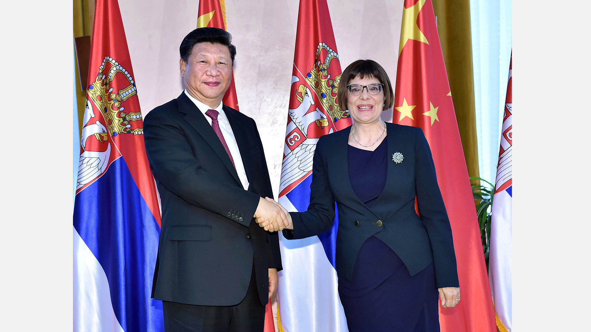 習(xí)近平會(huì)見塞爾維亞國民議會(huì)議長(zhǎng)戈伊科維奇