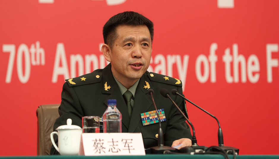 閱兵領(lǐng)導(dǎo)小組辦公室副主任、中央軍委聯(lián)合參謀部作戰(zhàn)局副局長蔡志軍