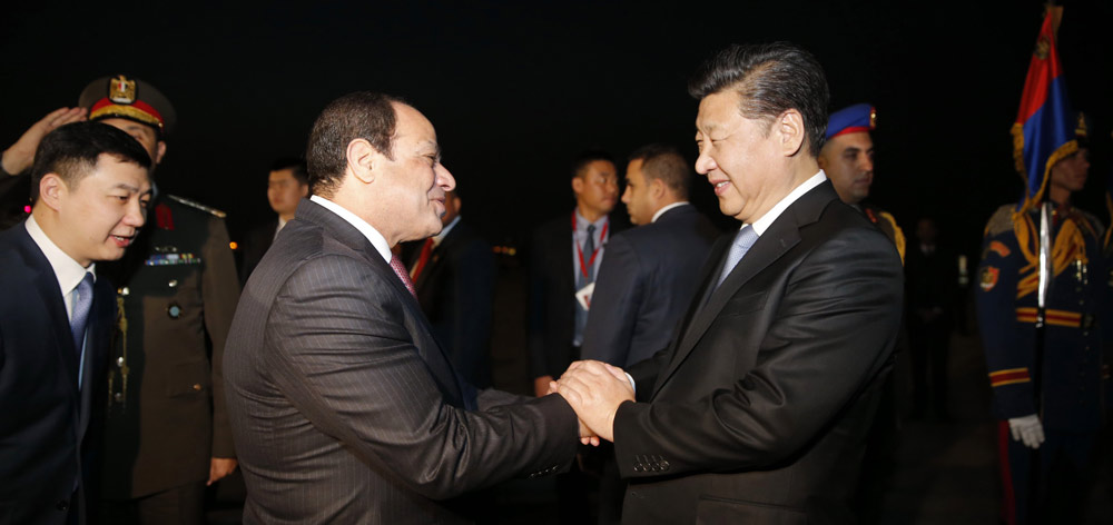 習(xí)近平抵達(dá)開羅開始對埃及進行國事訪問